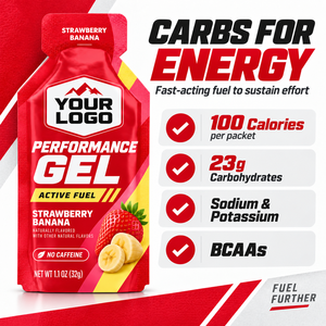 OEM ODM Boosts Quick Energy Sustains Provide Power Easy To Carry Silky Jelly Texture Fatigue Strawberry Banana Performance Gel - Product Image 3