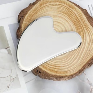 304 Stainless Steel Heart Shaped Gua Sha Board For Facial Massage And Back Beautification - Product Image 1