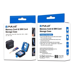 Caja de tarjeta de memoria PULUZ 11 en 1 para 3SIM 2XQD 2CF 2TF 2SD Card Memory Card Stocker - Product Image 4