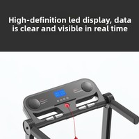 Tapis roulant électrique M5 en stock avec surveillance de la fréquence cardiaque, modèle pliable pour usage domestique, connectivité application musicale, réglage de l'inclinaison