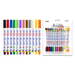High Quality Custom Logo 24-Color Nylon <strong>Nib</strong> Marker Set Water-Based Permanent Ink Acrylic Pens for Glass &amp; Porcelain - Product Image 6