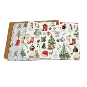 Tovagliette stampate a sublimazione stampate personalizzate in legno Mdf tovagliette di <span class=keywords><strong>natale</strong></span> per tavolo da pranzo di lusso - Product Image 6