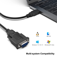 Adaptador de USB a serie, USB a macho (9 pines) DB9 Serial Cable Prolific Chipset W108 187 OS X 10,6 y superior, 1.