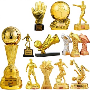 Nuevo Trofeo de Resina para Balón de Oro y Bota de Oro de Fútbol, Personalizado para Portero, Atacante, Campeón de Competición, Conmemorativo, China - Product Image 2
