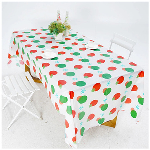 Home Use Snowman Printed Christmas Tablecloth Rectangular Customized Waterproof <strong>Table</strong> <strong>Cover</strong> Cloth <strong>Plastic</strong> - Product Image 4