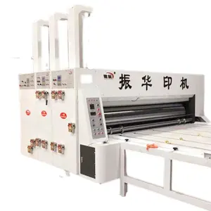ZHENHUA Automatic Corrugated Carton Making Flexo Printing Machine 4 Color Slotting Rotary Die Cutting Machine For Carton Factory