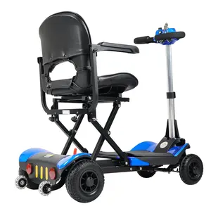JBH hafif otomatik katlanır 4 tekerlekli hareketlilik elektrikli elektrikli Scooter ile koltuk kıdemli yetişkinler için