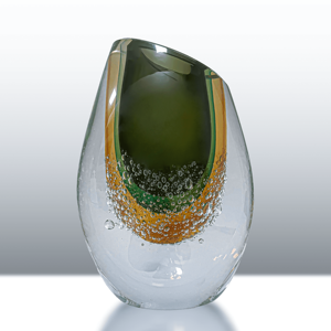 Florero inclinado moderno, vidrio soplado a mano, decoración Vintage para el hogar, jarrón de Murano con <span class=keywords><strong>flores</strong></span> para el hogar o la oficina - Product Image 1