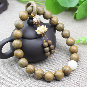 ลูกปัดไม้จันทน์เขียว 15 มม. ทรงกลม สำหรับทำสร้อยข้อมือ แพ็คใหญ่ - Product Image 2