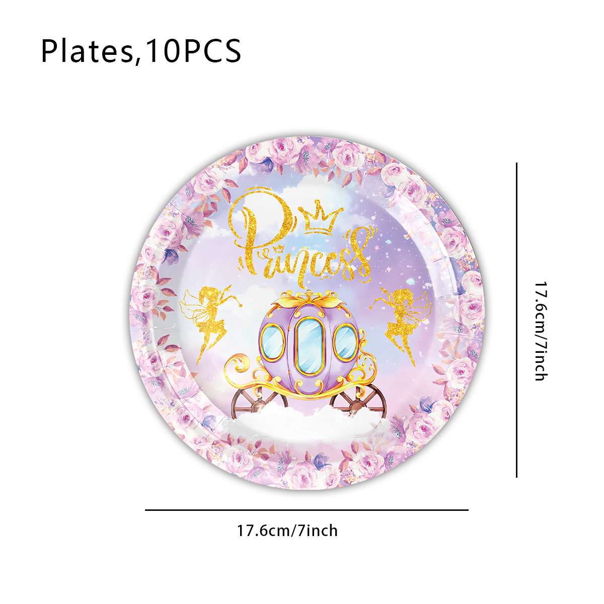 Assiette de 7 pouces - violet