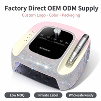 Lampe à ongles 2-en-1 personnalisée avec perceuse à ongles, capteur infrarouge intelligent, batterie rechargeable – Vente en gros, directement de l'usine
