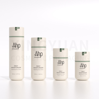 Flacons pompe sans air en plastique PP en forme de sept, personnalisables, 30 ml, 50 ml, pour crème solaire, lotion, sérum, essence, flacon sous vide de luxe pour soins de la peau