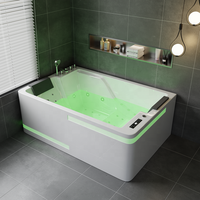 Bañeras y Jacuzzis Rectangulares de Lujo Kinglauren EU de 180x120cm con Luces Modernas y Jets de Masaje para Dos Personas