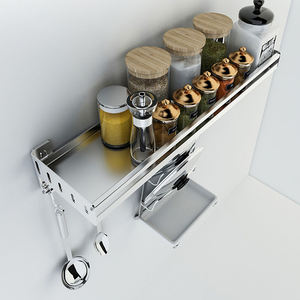 חדש קיר הר תיבול קרש חיתוך כלי שולחן אינטגרציה ארגון מתלה אחסון רב תכליתי סט מטבח מתרחב - Product Image 4