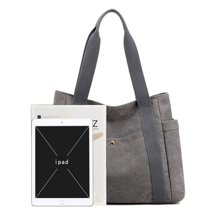 Sac fourre-tout messager en toile de haute qualité, sac à bandoulière simple, vente directe d'usine - Product Image 4
