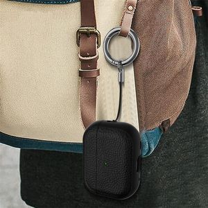 Coque de protection antichoc en cuir grainé TPU pour AirPods 4, compatible AirPods <span class=keywords><strong>Pro</strong></span> 2, avec sangle et porte-clés – Vente Flash - Product Image 6