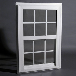 Fábrica de compra a granel estilo americano personalizado 82mm blanco UPVC Perfil de vidrio simple y doble Casa colgada <span class=keywords><strong>ventanas</strong></span> de PVC - Product Image 2