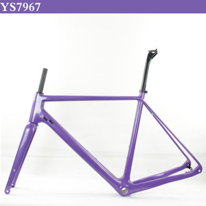 49/52/54/56/58Cm Tùy Chỉnh Sơn Thru Trục 142X12 Đường Disc Khung Carbon Sỏi Xe Đạp Khung - Product Image 3