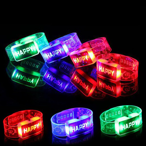 Braccialetto LED Luminoso con Scritta 'Happy' 2026, Giocattolo Luminoso per Bambini, Regalo di Compleanno, Festa, Natale, Spedizione Diretta - Product Image 4