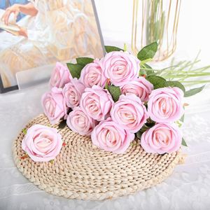 ดอกกุหลาบกำมะหยี่ประดิษฐ์ ขนาดเส้นผ่านศูนย์กลางดอกไม้ 50 ซม. 8 ซม. ของตกแต่งงานแต่งงาน ของตกแต่งบ้าน อุปกรณ์ประกอบฉากเทศกาลฉีซี - Product Image 3