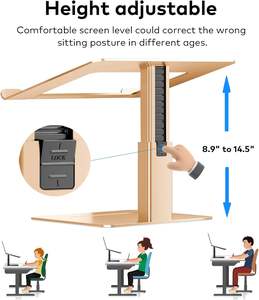 Подставка для ноутбука настольная, эргономичная Сидящая и стоящая подставка для ноутбука MacBook 11-17 дюймов DJ подставка для ноутбука регулируемая - Product Image 3