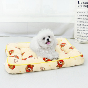 Cartoon Pet Mat Rectangle Polyester Four Seasons Dog Bed With Edging - Product Image 2
