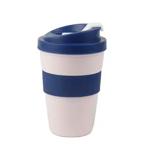 Eco friendly 100% Biodegradable 8OZ plastic coffee cup with Silicone band