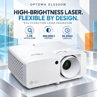 Projecteur laser Optoma EL5500W 6000 lumens WXGA avec zoom 1,3x pour les entreprises, l'éducation, les salles de conférence, les simulateurs de golf