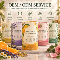 Sachet de bain aux herbes botaniques avec pétales de rose, camomille, lavande et eucalyptus, emballage OEM sous marque privée