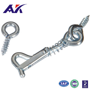 Q195 DE SEGURIDAD DE ACERO ventana puerta gancho ojo cabaña kit de gancho con una pequeña tarjeta de papel blister - Product Image 1