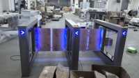 Barrière pivotante entièrement automatique à succès – Portillon de sécurité rapide avec lecteur RFID pour gymnases, moteur sans balais, IP65