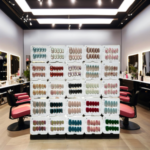 Tùy chỉnh mèo của mắt Press-on móng tay 10pcs ABS hạnh nhân Stiletto lời khuyên dài với keo cho ngón tay mô hình và Ins phong cách thiết kế - Product Image 3