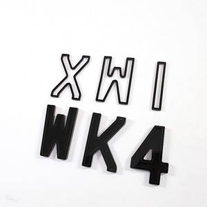 Letras para Matrícula del Reino Unido, Negras, 3D, 5mm, Fibra <span class=keywords><strong>de</strong></span> Carbono, Plateadas, Brillantes, <span class=keywords><strong>de</strong></span> Gel, Números para Matrícula <span class=keywords><strong>de</strong></span> <span class=keywords><strong>Coche</strong></span>, Adhesivo Acrílico 4D para Matrícula - Product Image 5