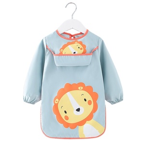 Vêtements de protection à manches longues pour enfants manger bavoir imperméable maternelle peinture Smock robe de dressage inversée pour l'<span class=keywords><strong>art</strong></span> - Product Image 2