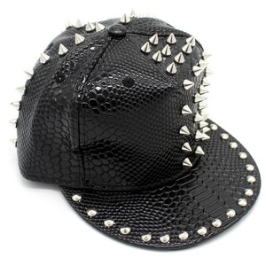 <span class=keywords><strong>Gorras</strong></span> <span class=keywords><strong>de</strong></span> Béisbol Ajustables <span class=keywords><strong>de</strong></span> Cuero Sintético con Remaches Metálicos Estilo Punk, <span class=keywords><strong>Gorras</strong></span> <span class=keywords><strong>de</strong></span> Hip Hop y <span class=keywords><strong>Rap</strong></span>, Gorra Trucker <span class=keywords><strong>de</strong></span> PU para Fiestas Rave - Product Image 3