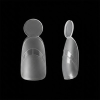 Formes d'ongles en acrylique papillon ovales 140 pièces pour extension d'ongles en cristal, marque privée