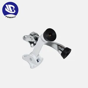 Durable Door Mount Stopper Zinc Alloy Material Silver Door Stop Holder For Metal Wood Door