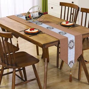 Nordic floreale Jacquard tovaglia da pranzo <span class=keywords><strong>rettangolare</strong></span> <span class=keywords><strong>Runner</strong></span> da <span class=keywords><strong>tavolo</strong></span> <span class=keywords><strong>per</strong></span> matrimonio o natale intrecciati a mano - Product Image 4