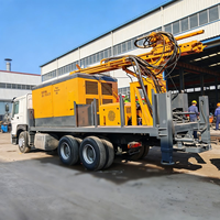 Foreuse hydraulique rotative intégrée sur camion de 600 m, robuste, avec compresseur d'air, à vendre