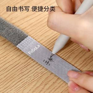 FaSoLa Writable Cable Tie Grey Nylon 8 Packs Self Adhesive Velcro Organizer Household Use - Product Image 1