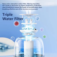 RTSJ 4L Diffuseur de grande capacité Humidificateur domestique à double pulvérisation Humidificateur silencieux à économie d'énergie