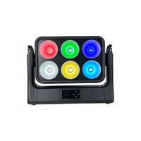 Projecteur de scène mobile extérieur IP65 1200W 6*200W RGBW COB Inclinable 200 °   Lumière stroboscopique à contrôle par points