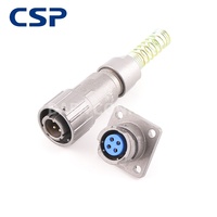 Conector Eléctrico Circular BNC de Alta Calidad FQ14 Personalizado de 14.5mm, 2 Pines, 3 Pines, 7 Pines, Impermeable, para Aviación