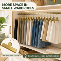 Vente en gros de pinces à vêtements en métal de 21 cm, larges et antidérapantes, pour pantalons, jupes, jeans, bottes et serviettes