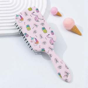 Brosse à cheveux démêlante antistatique en plastique pour femmes, avec massage du cuir chevelu, idéale pour perruques bouclées - Product Image 4