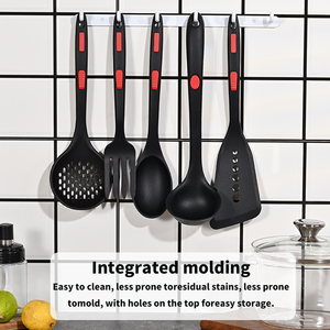 طقم أدوات مطبخ من السيليكون الممتاز مكون من 5 قطع، مقاوم للحرارة، يشمل ملاعق وملقط ومغارف - Product Image 6