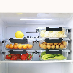 Storage Containers Airtight <strong>Stackable</strong> Microwave Dishwasher Freezer Safe Meal Prep Jars <strong>Lunch</strong> <strong>Box</strong> with Leak Proof Lids - Product Image 5