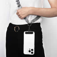 Accessoires de téléphone portable à coudre de qualité supérieure personnalisé collier à bandoulière Patch Strap Tab Lasso Tether Cell Phone Case Lanyard For phone