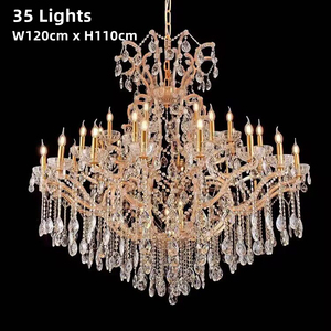 Di lusso dorato Maria Theresa Wedding Hotel decorazione appesa K9 grande lampadario di cristallo luci pendenti - Product Image 3