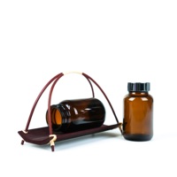 50ml 100ml 150ml 200ml bouteille de capsule en verre ambré pot de vaporisateur de pilule en verre pour l'emballage de pilules de supplément